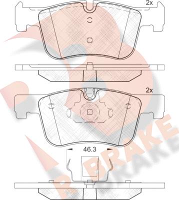 R Brake RB2048 - Гальмівні колодки, дискові гальма autocars.com.ua