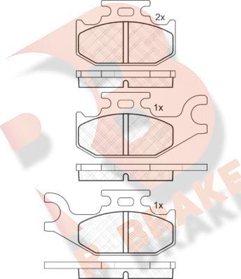 R Brake RB2057 - Гальмівні колодки, дискові гальма autocars.com.ua