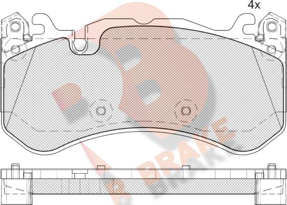 R Brake RB2079-204 - Гальмівні колодки, дискові гальма autocars.com.ua