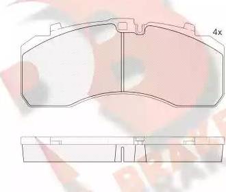 R Brake RB2091 - Гальмівні колодки, дискові гальма autocars.com.ua