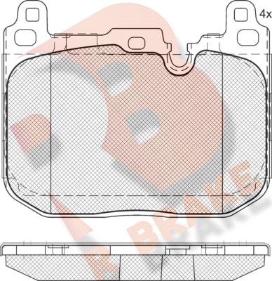 R Brake RB2093-208 - Тормозные колодки, дисковые, комплект autodnr.net