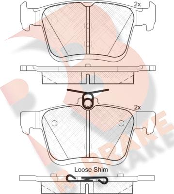 R Brake RB2099 - Гальмівні колодки, дискові гальма autocars.com.ua