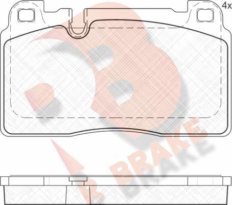 R Brake RB2112 - Тормозные колодки, дисковые, комплект autodnr.net