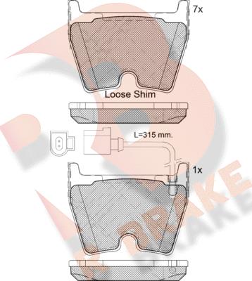 R Brake RB2113-203 - Гальмівні колодки, дискові гальма autocars.com.ua