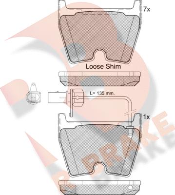 R Brake RB2113-208 - Гальмівні колодки, дискові гальма autocars.com.ua