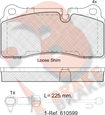 R Brake RB2121-203 - Гальмівні колодки, дискові гальма autocars.com.ua