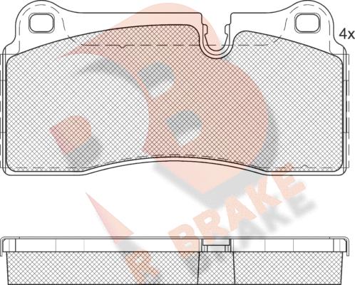 R Brake RB2121-400 - Гальмівні колодки, дискові гальма autocars.com.ua