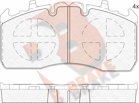 R Brake RB2122 - Гальмівні колодки, дискові гальма autocars.com.ua