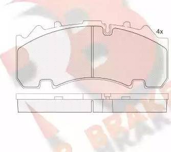 R Brake RB2155 - Гальмівні колодки, дискові гальма autocars.com.ua