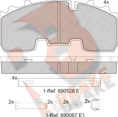 R Brake RB2156-066 - Тормозные колодки, дисковые, комплект autodnr.net