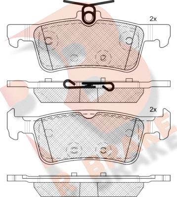 R Brake RB2174-208 - Тормозные колодки, дисковые, комплект autodnr.net