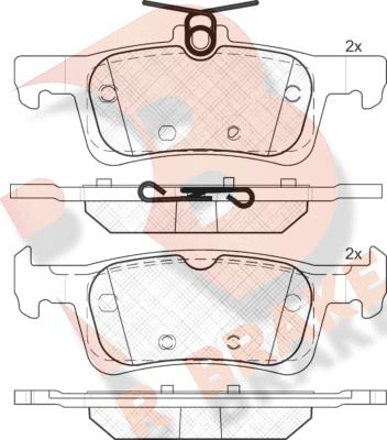 R Brake RB2174 - Гальмівні колодки, дискові гальма autocars.com.ua