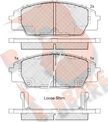 R Brake RB2179 - Гальмівні колодки, дискові гальма autocars.com.ua