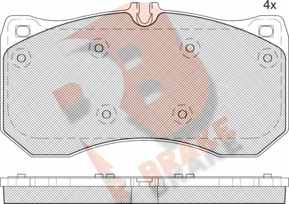 R Brake RB2185 - Гальмівні колодки, дискові гальма autocars.com.ua