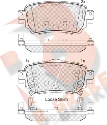 R Brake RB2188 - Гальмівні колодки, дискові гальма autocars.com.ua