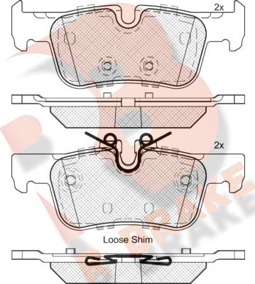 R Brake RB2193 - Гальмівні колодки, дискові гальма autocars.com.ua