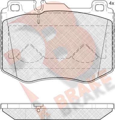 R Brake RB2195 - Тормозные колодки, дисковые, комплект autodnr.net