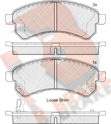 R Brake RB2201 - Гальмівні колодки, дискові гальма autocars.com.ua