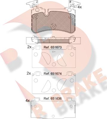 R Brake RB2209 - Гальмівні колодки, дискові гальма autocars.com.ua