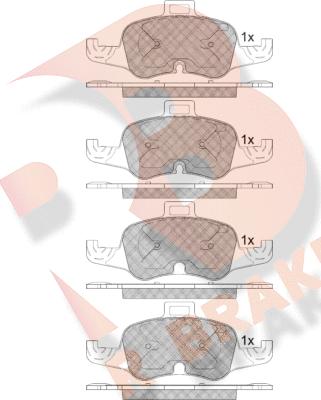 R Brake RB2233 - Тормозные колодки, дисковые, комплект autodnr.net