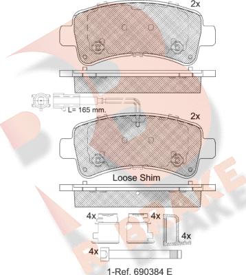 R Brake RB2240 - Гальмівні колодки, дискові гальма autocars.com.ua