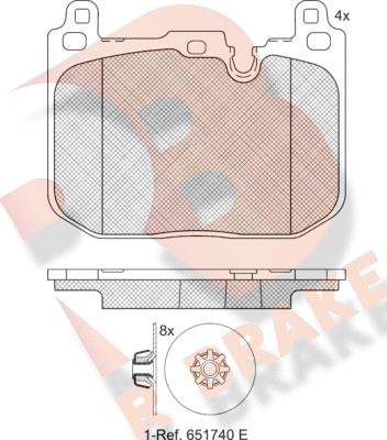 R Brake RB2247 - Гальмівні колодки, дискові гальма autocars.com.ua