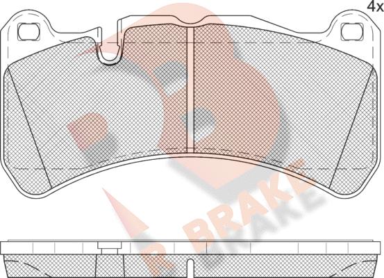 R Brake RB2260 - Гальмівні колодки, дискові гальма autocars.com.ua