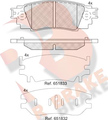 R Brake RB2262 - Гальмівні колодки, дискові гальма autocars.com.ua