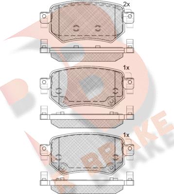 R Brake RB2263 - Гальмівні колодки, дискові гальма autocars.com.ua