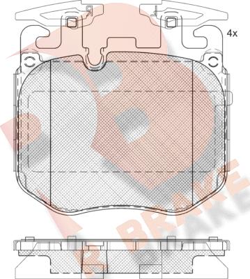 R Brake RB2265 - Гальмівні колодки, дискові гальма autocars.com.ua