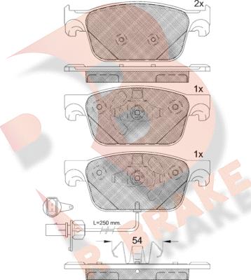 R Brake RB2270 - Гальмівні колодки, дискові гальма autocars.com.ua