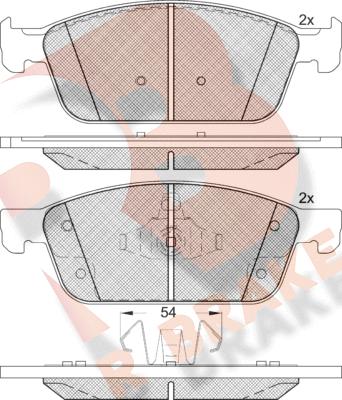 R Brake RB2273 - Гальмівні колодки, дискові гальма autocars.com.ua