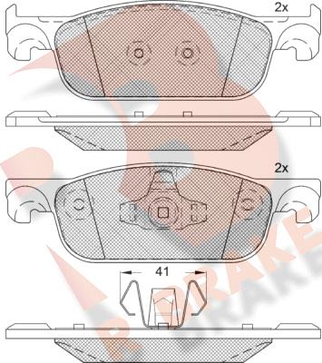 R Brake RB2274 - Гальмівні колодки, дискові гальма autocars.com.ua