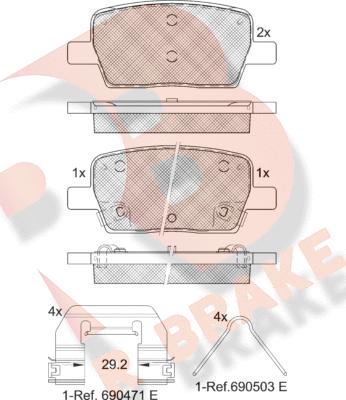 R Brake RB2278 - Тормозные колодки, дисковые, комплект autodnr.net