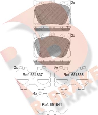 R Brake RB2282 - Гальмівні колодки, дискові гальма autocars.com.ua