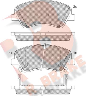 R Brake RB2298-207 - Тормозные колодки, дисковые, комплект autodnr.net