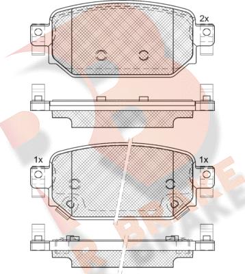 R Brake RB2300 - Тормозные колодки, дисковые, комплект autodnr.net