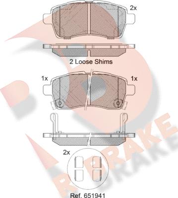 R Brake RB2305 - Тормозные колодки, дисковые, комплект autodnr.net