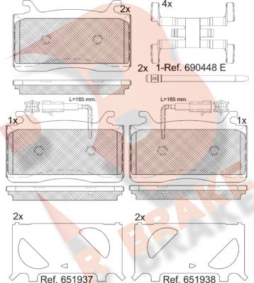 R Brake RB2310 - Гальмівні колодки, дискові гальма autocars.com.ua