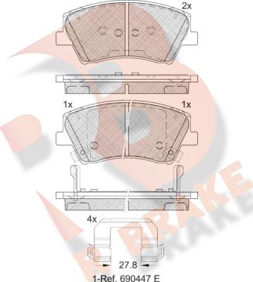 R Brake RB2314 - Тормозные колодки, дисковые, комплект autodnr.net