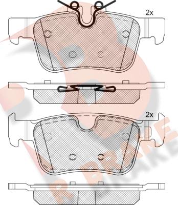 R Brake RB2327 - Гальмівні колодки, дискові гальма autocars.com.ua