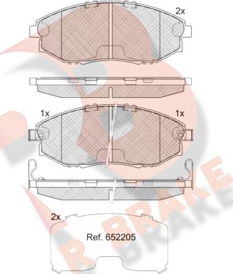 R Brake RB2336 - Гальмівні колодки, дискові гальма autocars.com.ua