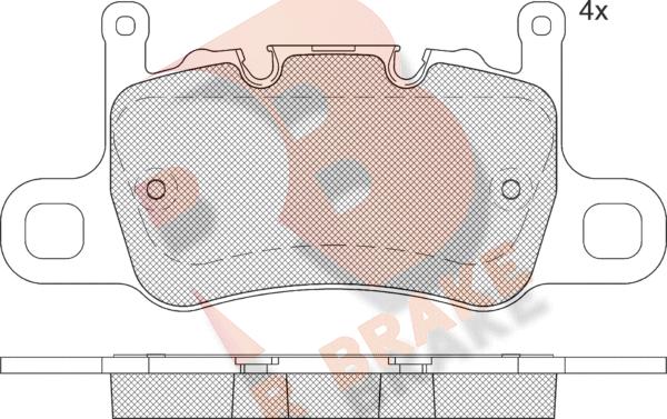 R Brake RB2348 - Гальмівні колодки, дискові гальма autocars.com.ua