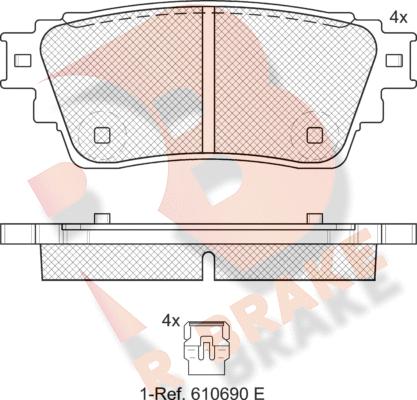 R Brake RB2357 - Тормозные колодки, дисковые, комплект autodnr.net