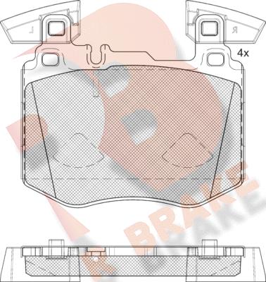 R Brake RB2367 - Гальмівні колодки, дискові гальма autocars.com.ua