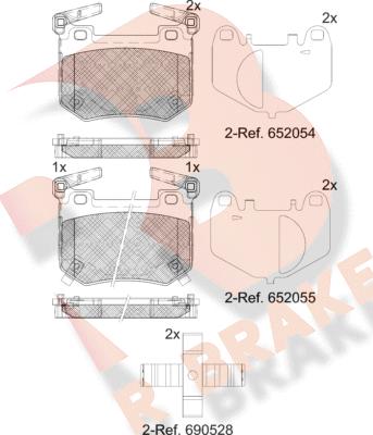 R Brake RB2396 - Гальмівні колодки, дискові гальма autocars.com.ua
