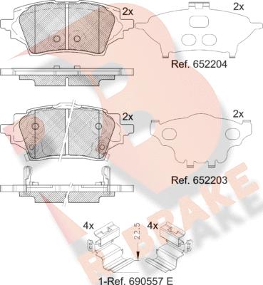 R Brake RB2397 - Гальмівні колодки, дискові гальма autocars.com.ua