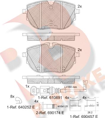 R Brake RB2399 - Гальмівні колодки, дискові гальма autocars.com.ua