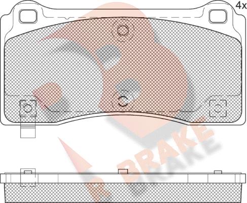 R Brake RB2406 - Гальмівні колодки, дискові гальма autocars.com.ua