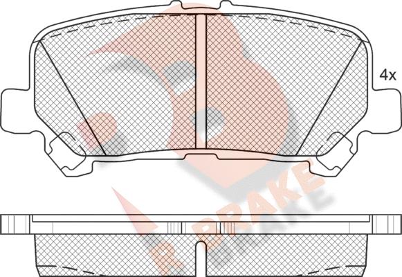 R Brake RB2409 - Гальмівні колодки, дискові гальма autocars.com.ua